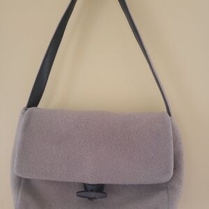Ralph Lauren  Purse Shoulder Bag Tan Wool Viscose blend Toggle Closure